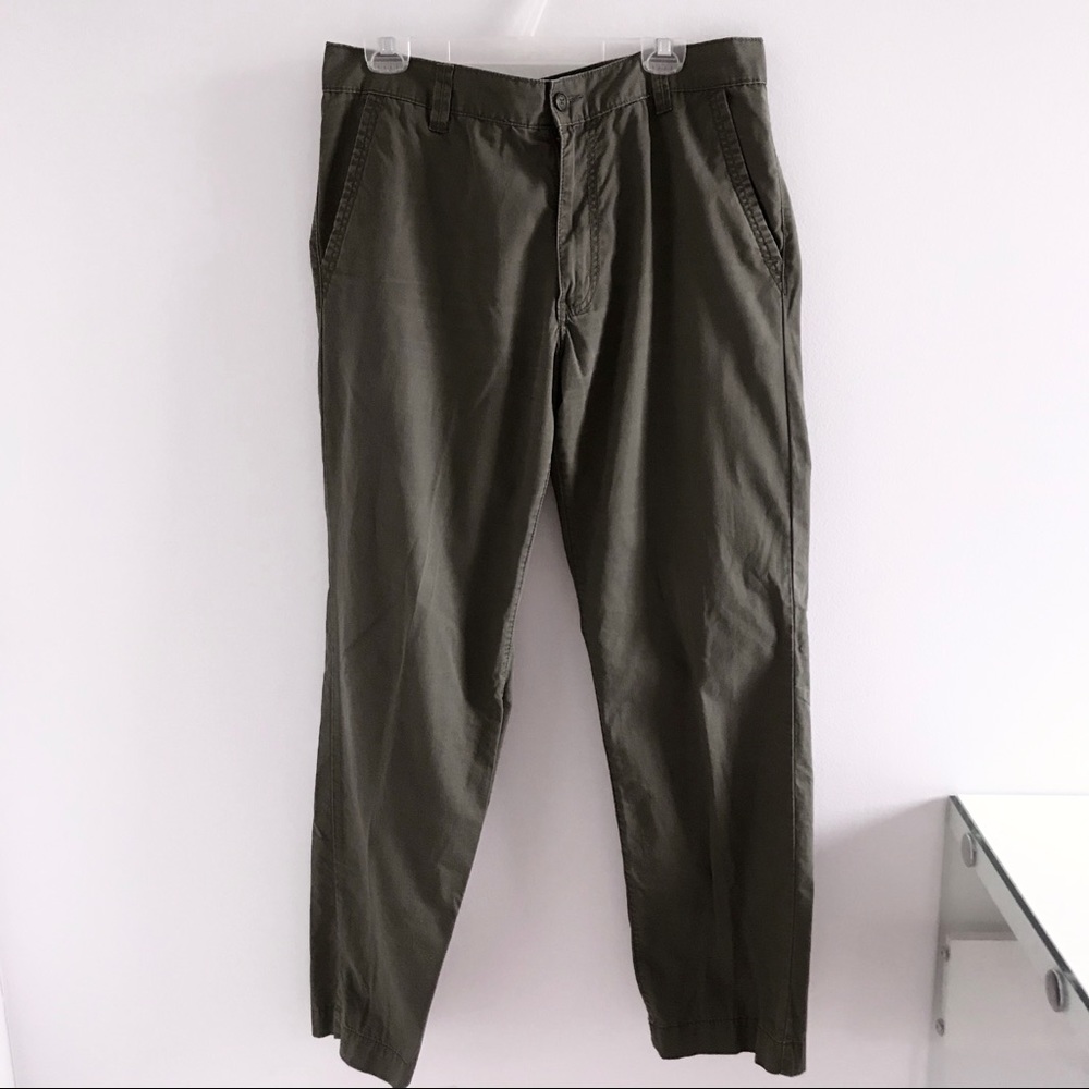 Calvin Klein Khaki Army Green Mens 100% Cotton Jeans